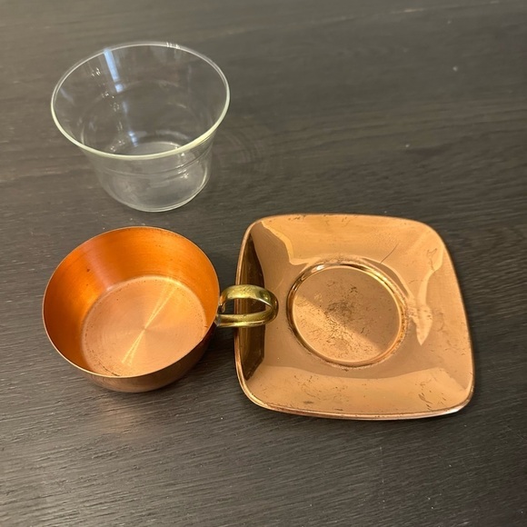 Elegant Copper Glass Tea Cup Set - Picture 4 of 7